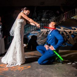This couple destroyed the Death Star at their Star Wars-inspired vow renewal!