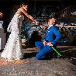 This couple destroyed the Death Star at their Star Wars-inspired vow renewal!
