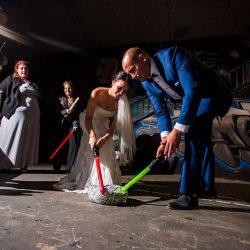 This couple destroyed the Death Star at their Star Wars-themed vow renewal!