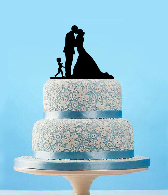 Family Silhouette Cake Topper - Acrylic | Laserhill Creations