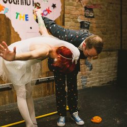 Cotton candy, smoke bombs, and LED outfits shine at this wonderfully weird Austin wedding