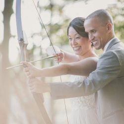 S'mores, archery, cowboy chic at this wedding