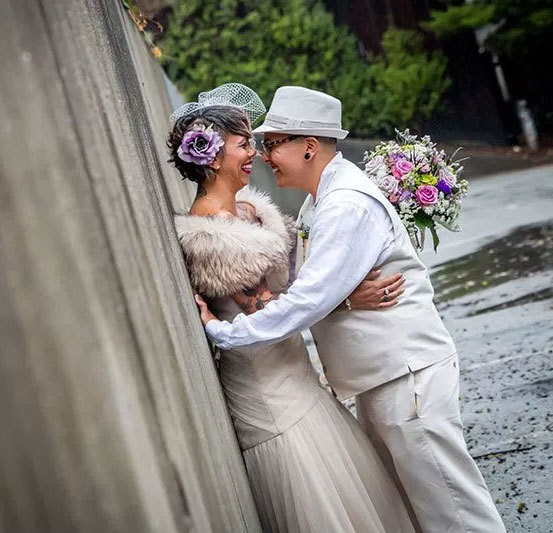 Love wins at this stunning beach wedding (despite tons of rain!)