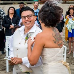 erica and stef wedding 336 32089450003 o - Love wins at this stunning beach wedding (despite tons of rain!) Two ladies rocked their rainy beach wedding