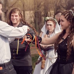 one 8185 33188366596 o - A 13-color handfasting and fire dancing at this Quebec wiccan wedding A 13-color handfasting and fire dancing at this Quebec wiccan wedding