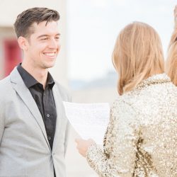 A rooftop tiny elopement in Las Vegas (with special guest Chewbacca!)