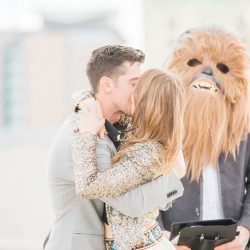 A rooftop tiny elopement in Las Vegas (with special guest Chewbacca!)