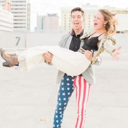 A rooftop tiny elopement in Las Vegas (with special guest Chewbacca!)