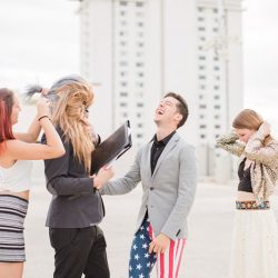 A quirky rooftop elopement in Las Vegas (with special guest Chewbacca!)