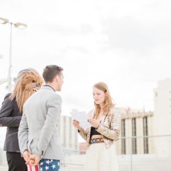 A quirky rooftop elopement in Las Vegas (with special guest Chewbacca!)