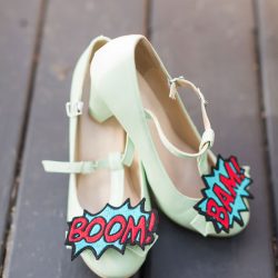 A 1950s meets comic book wedding with serious retro style