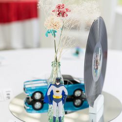 A retro comics wedding with serious retro style