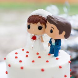 A retro comics wedding with serious retro style