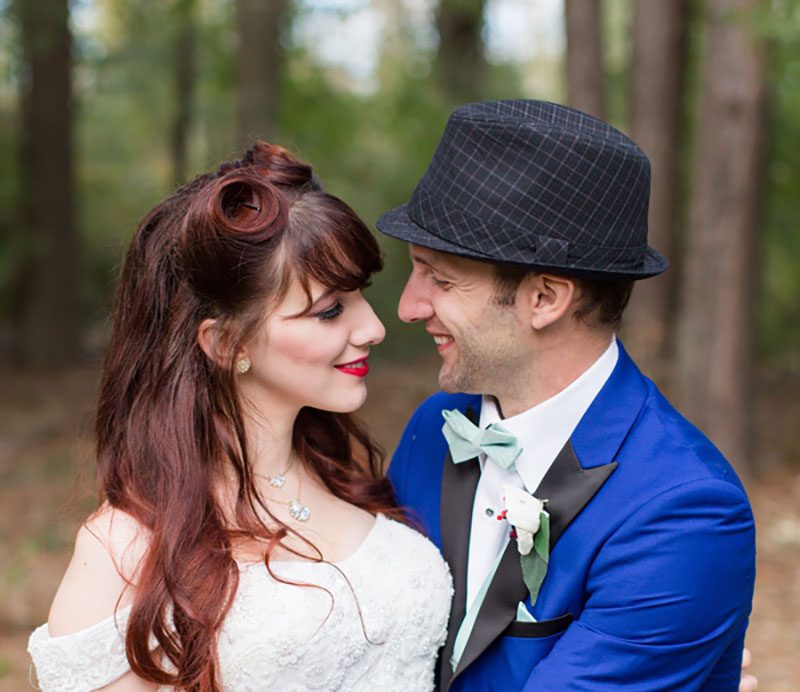 A 1950s meets comic book wedding with serious retro style