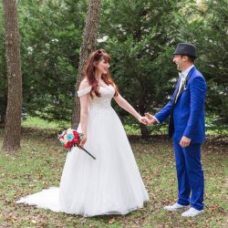 A 1950s meets comic book wedding with serious retro style