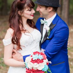 A retro comic books wedding with serious retro style