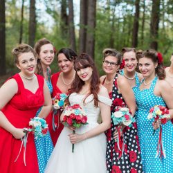 A retro comic books wedding with serious retro style