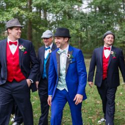 A retro comic books wedding with serious retro style