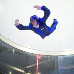 Two daredevils had an indoor skydiving elopement (dressed as pirates!)