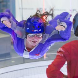 Two daredevils had an indoor skydiving elopement (dressed as pirates!)
