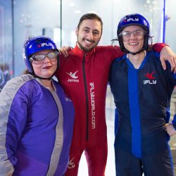 Two daredevils had an indoor skydiving elopement (dressed as pirates!)
