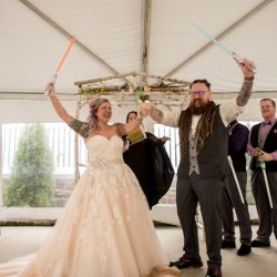 ShaunaRae 595 - Sci-fi meets vintage style at this unicorn-haired Star Wars wedding Sci-fi meets vintage style at this unicorn-haired Star Wars vintage wedding