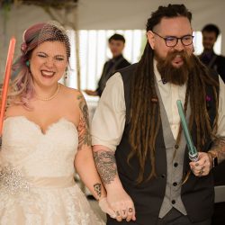 ShaunaRae 602 - Sci-fi meets vintage style at this unicorn-haired Star Wars wedding Sci-fi meets vintage style at this unicorn-haired Star Wars vintage wedding