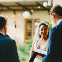 AJWedding00507 0158 - Let's bow down to this garden wedding with the crop top wedding dress of our dreams Let's bow down to this wedding with the crop top wedding dress of our dreams