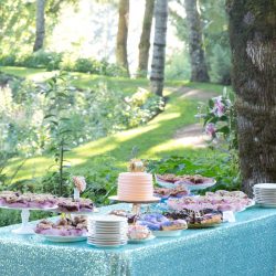 Cats, balloons, and gold glitter at this boho Portland wedding