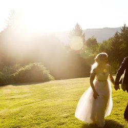 Cats, balloons, and gold glitter at this boho Portland wedding