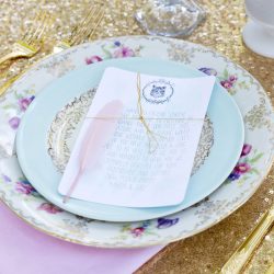 Cats, balloons, and gold glitter at this boho Portland wedding