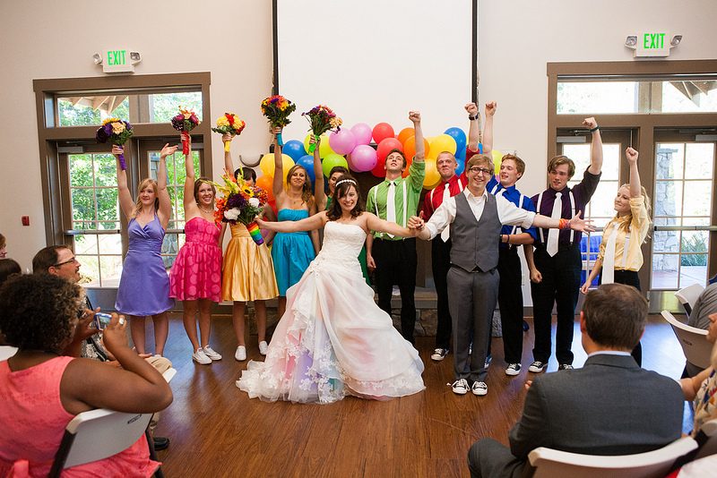 Ryan & Kesslan’s rockin’ rainbow weekend dance-fest