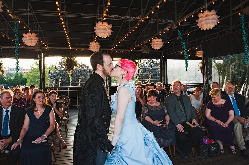 A self-uniting wedding on a historic boat