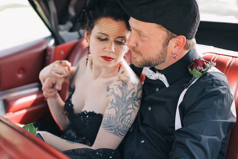 Nicole & Josef’s intimate gothic backyard wedding