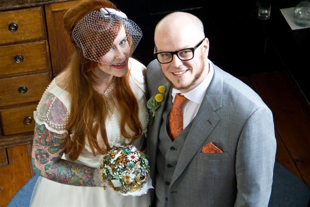Kirsty & Ollie’s crafty autumn vintage wedding