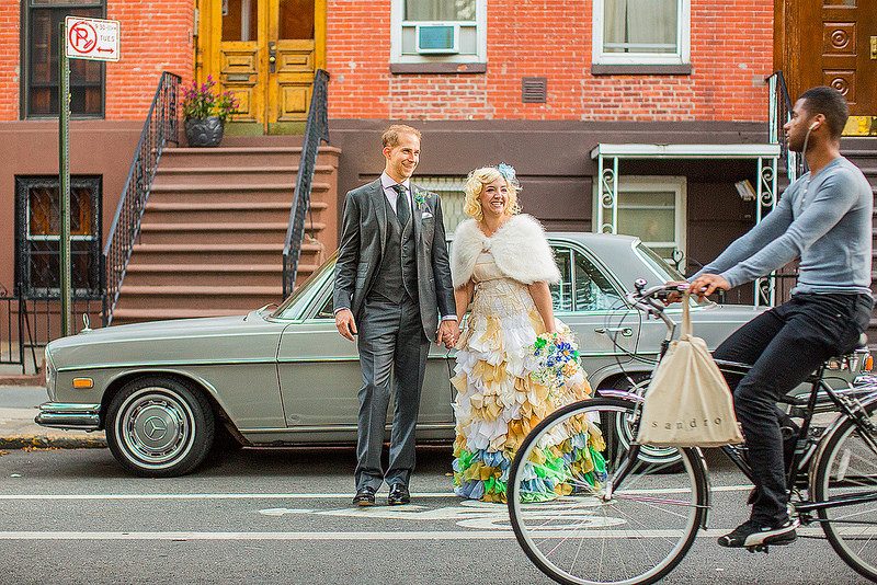 Cristina & Tom’s pop-up roving urban wedding