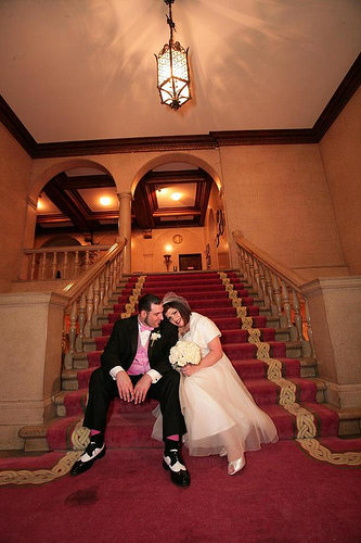 Rachelle & Josh’s pink & black rockabilly wedding
