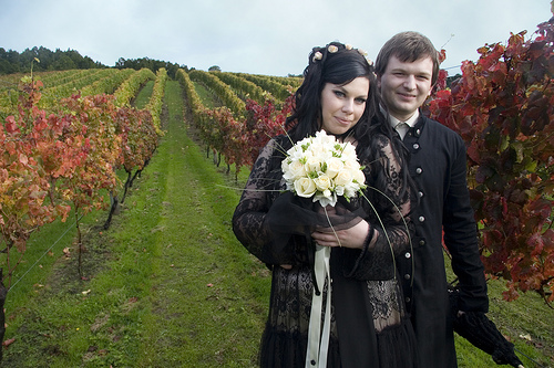 Olga & Sergei’s dark, gothic, wine-country escape