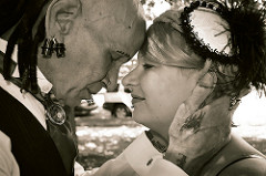 Nikki & Duncan’s Urban Primitive Backyard Wedding