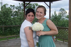 Jill & Kimeee’s lesbian barn dance & Mad Libs wedding… with goats