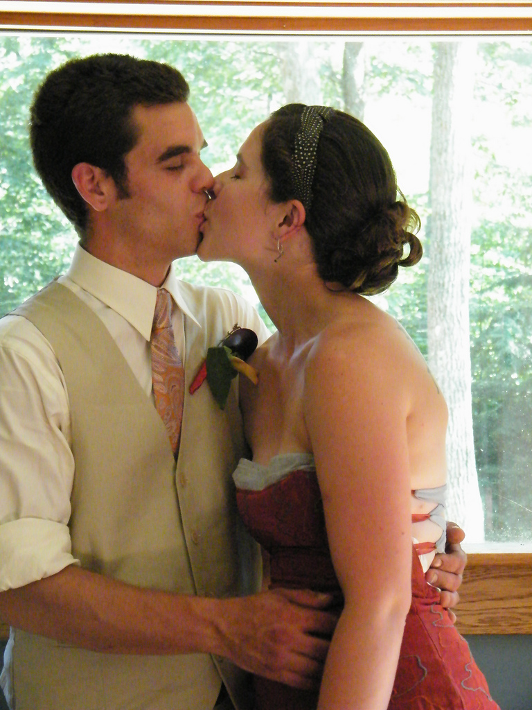 Cara & Devin’s backyard, goat farm wedding