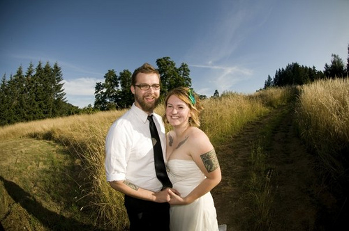 Jami & Jamie’s backyard game night wedding