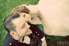 Jennifer & Hugo’s kilted, hardcore, tattoo, veggie wedding