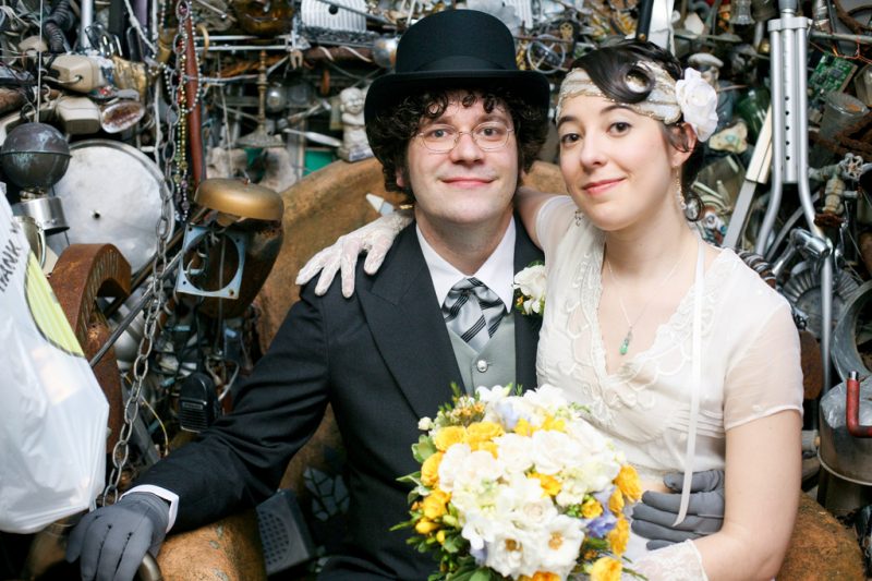 Kaci & Roy’s vintage Victorian junkyard wedding bash