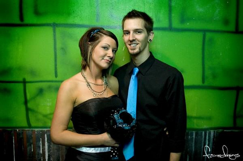 Sarah & Sean’s black and turquoise Halloween day wedding