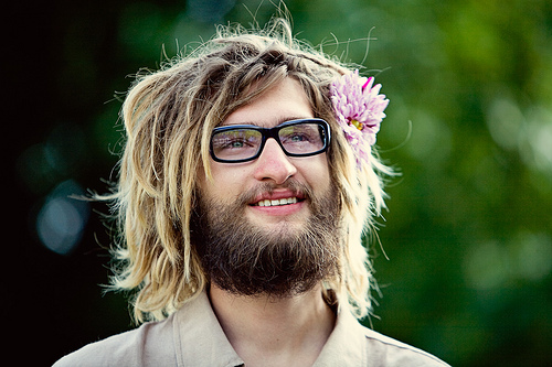 And the groom wore a pink flower