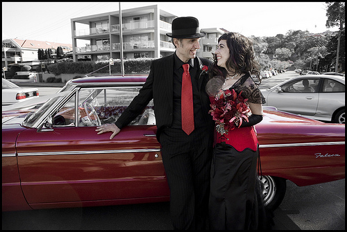 Cali & Richard’s fun, free spirited, bohemian, vintage, moulin rouge wedding