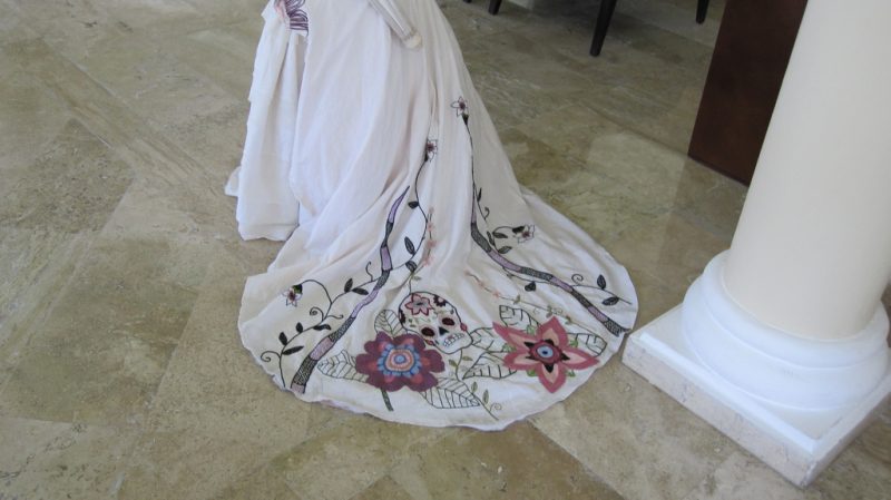 Jazmin’s muy caliente,  wedding dress, inspired by a pop surrealism artist