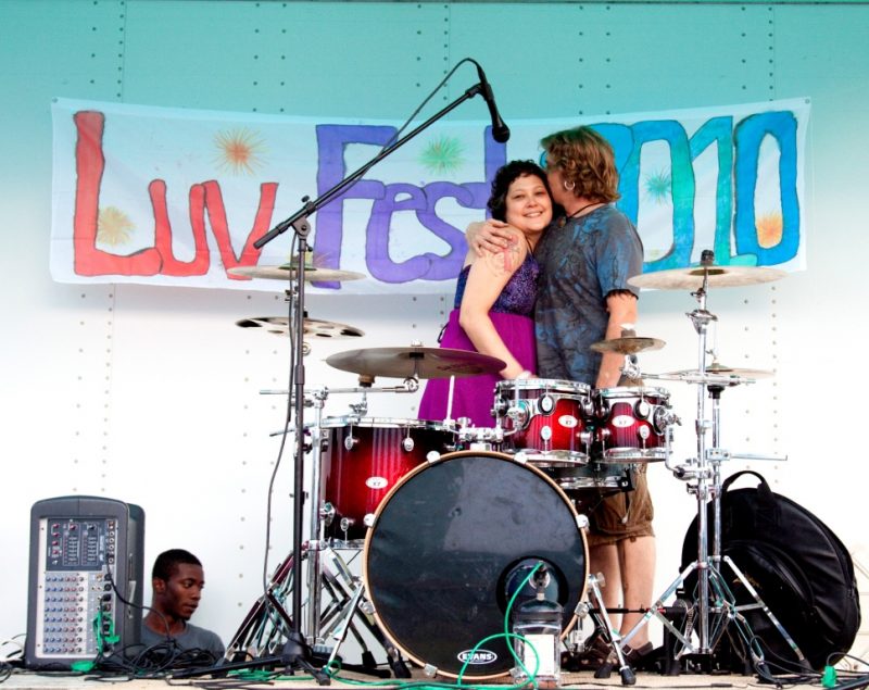 Theresa & Anderson’s LuvFest 2010 camping music festival wedding