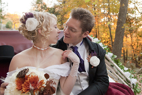 Niamh & Jonathan’s rustic victorian fall fest wedding